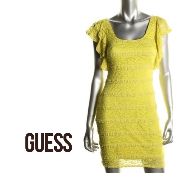 Guess NEW Lime Green Lace Dress 10 - Picture 1 of 1